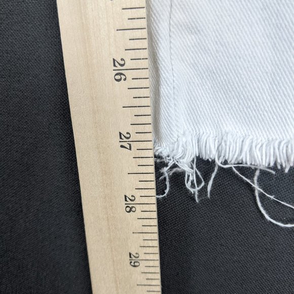 Good American Jeans Women 6 Good Curve White Denim High Rise Straight Ankle - Picture 12 of 16